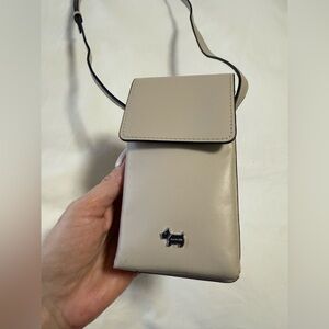 Radley London | Pastel Gray College Phone Leather Crossbody Case